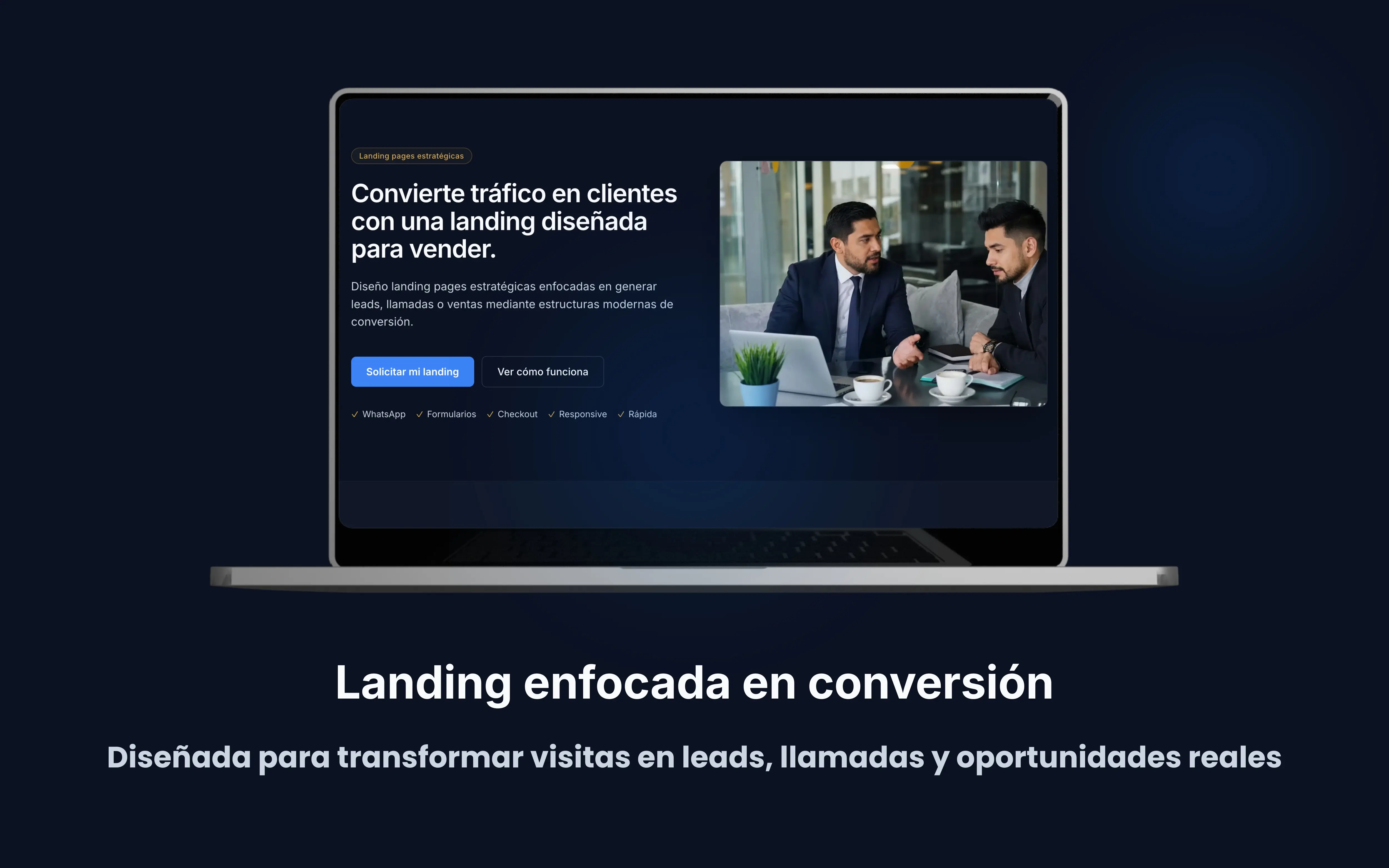 Mockup premium de landing en iMac